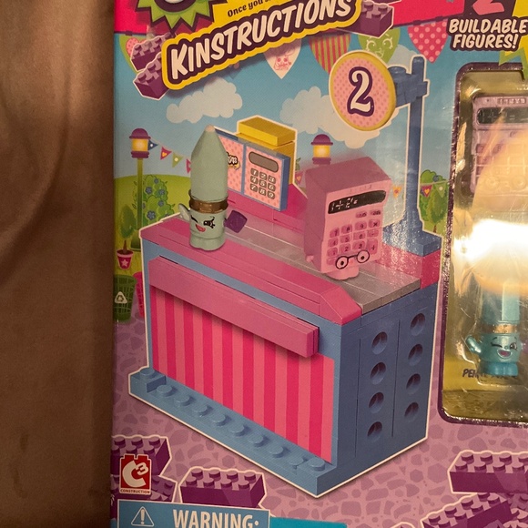 New Shopkins Kinstructions - Check Out Lane - 73 pcs Set -  Calculator & Pencil - Picture 3 of 8